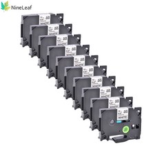 NineLeaf 10 팩 호환 형제 P-터치 TZe-231 TZ-231 12mm 테이프 화이트 PTH110 PT-D200 PTD600 D400, [01] 12mm