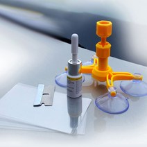 자동차 유리복원키트 접착제 차 앞 깨진 유리 돌빵 기스 크랙 파손 복구 본드 복원액, 기본구성