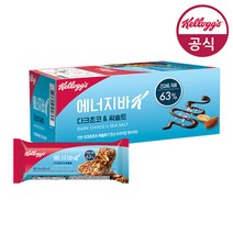 켈로그 에너지바K 다크초코&amp 씨솔트 30g x 12개, 단품