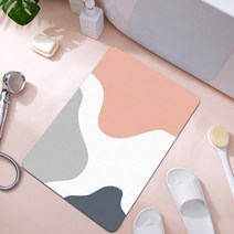 폴라도레 빨아쓰는 소프트 규조토 욕실 발매트 미끄럼방지 주방 매트 화장실 러그, 40x120cm, 6.파스텔젖소