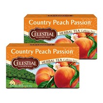 셀레셜시즈닝스 컨트리 피치 패션 허벌 티 무카페인, 2.1g, 2개