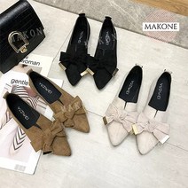 Makone 상표등록 해외직구 나비 매듭 마녀 플랫슈즈 3종 골드 포인트 슬립온 by the shoes on