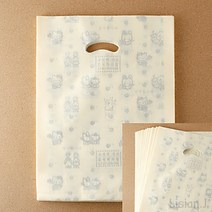 리시안제이 100매 27X37CM 베이지 양장 비닐봉투 컬러봉투 업소용봉지