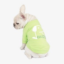 강아지 고양이 항균 가공 파스텔 라운드 티셔츠.리얼펫, M|그린