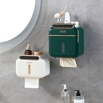 리부아 방수 티슈 케이스 화이트/그린, 흰색, 크다