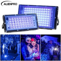 싸이키조명 나이트 노래방 클럽 파티 조명 외계인 50w 100w 150w led uv 블랙 무대 blacklight 자외선 홍수 효과 할로윈 xmas dj 디스코 바, 150wpro, 220v EU 플러그