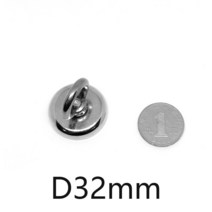 어탐기 어군탐지기 1/2/5/10PCS D32 Strong Magnet Hook Fishing Deep Sea Bracket Ring Magnetic Finder Dia32, [01] 1PCS