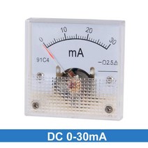 아날로그 차압계 91C4-A 아날로그 전류 패널 미터 DC 50mA 1A 2A 3A 5A 전류계 회로 테스트 테스터 게이지, 04 0-50mA