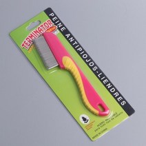애완견 고양이 이가 방지 빗 구충제 알을 위한 스테인레스 스틸 길고 짧은 바늘 매듭 창살, Short Needle Blister+Rose Red
