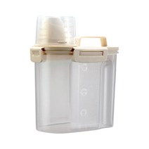 GURMING 반려동물 강아지 고양이 사료통 1.5L 2.5L, 사료통 베이지