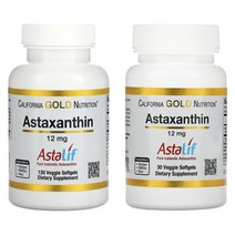 캘리포니아골드뉴트리션 아스타잔틴 12mg Astaxanthin 30 X 120베지소프트젤, 1개, 30정 1통