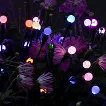 LED 불꽃장식등 태양광 정원등 방수 잔디등 화원등 옥외등 정원등 반딧불등, 4pcs, RGB