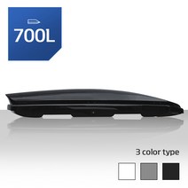 차량용 루프박스 루프백 자동차 캐리어 SUV 승용차 대용량 캠핑 방수 짐 지붕 수납, 700L, 블랙+가로바 포함