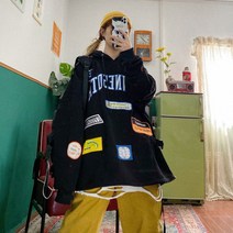해외 힙합퍼 오버핏 비불루 스트리트 힙합 하이웨이브 앤티크 겨울 후드 폴라폴리스