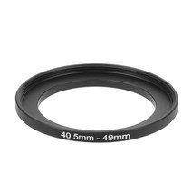 40.5mm ~ 49mm 금속 스텝 업 링 렌즈 어댑터 필터 카메라 도구 액세서리, 검은 색