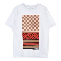 버버리 [라벨루쏘] [버버리 키즈] 8051430 C KG5 MARGO TEE V RED A1464 (6-10) 몽타주 프린트 코튼 티셔츠