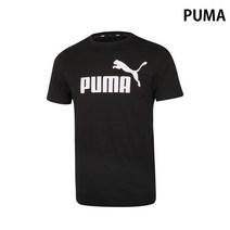 푸마 반팔티셔츠 ESS 로고 블랙 586666-01