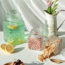 빈티지소품 다용도 보관 인테리어 소품 유리병, 1개, 노블 글라스자 1800ml