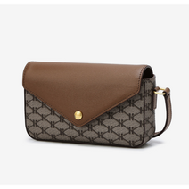 21FW [populet]브라운 로고배색 가죽 미니크로스백 WIBA1F452W1