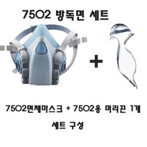 3M 쓰리엠 면체마스크 7502 방독면 (사은품 머리끈 증정), 1개