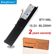 BTY-M6L 노트북 배터리 for MSI GS65 GS75 Stealth Thin 8RF 8RE 8SE 8SF 8SG 9RE 9SD 9SE 9SF 9SG PS63 Modern, BTY-M6L 80.25WH/5380mAh
