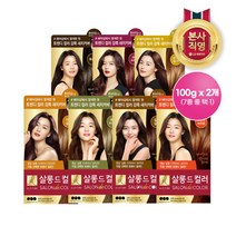 [LG생활건강] 엘라스틴 살롱드컬러 염색약 100g x 2개 (7가지 색상 중 택1), 옵션선택:밝은 갈색