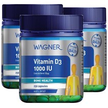 호주 와그너 Wagner Vitamin D3 비타민D3 1000IU 250캡슐, 3팩