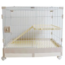 육지거북이 은신처 토끼장 기니피그 햄스터 케이지, 1단  809 핑크 53x39x49