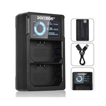 DOTTMON 소니 NP-FZ100 배터리용 듀얼 USB 충전기 알파 A7III A7RIII A9 A7R3 A6600 A7RIV A7C 9R A9R 9S 카메라와 호환 가능 LCD