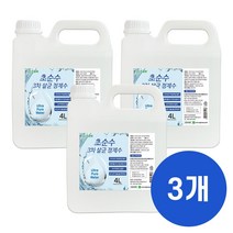 크로바 초순수 3차 살균 정제수 4L 묶음 반도체 UV살균 지게차배터리 가습기 멸균증류수 의료용 산업용 가정용, 4L x3