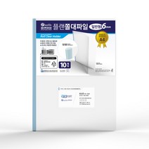 인터탑 플랜파일 쫄대화일 레일홀더 고투명 A4 A3 군자형, 인터탑 둥근 쫄대파일 6mm 일반형(100개입), 1팩
