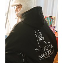 [국내매장정품] 꼼파뇨 넌슬립 자수 후드 블랙