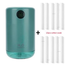 가열식 스테나 가습기 무선 초음파 아로마 워터 미스트 디퓨저 500ML 2000mAh 배터리 사용 Life Show 아로마테라피 휴미디파이어, 08 Green 10filters