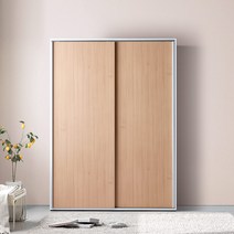 [코코미] 1400 직접제작 카라 자동댐핑 키큰 화이트 슬라이딩옷장, 그레이화이트
