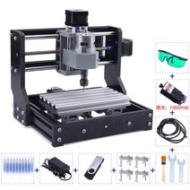 소형 미니 DIY CNC 3018 PRO 레이저 조각기 선반 목공예 각인기 마킹기 테이블 밀링 목공 가공 절단, 3018P 머신+1W 헤드