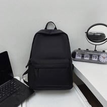 남여공용백팩 심플 대용량배낭 남자 블랙 책가방 여성 대학생백팩가방 양어깨 크기 타입 여름 4898320885