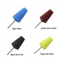 폴리싱 광택기 무선 듀얼 다기능 미세 스폰지 콘 연마 폼 패드 재사용 가능한 원뿔 모양의 자동차 바퀴 문, 한개옵션0