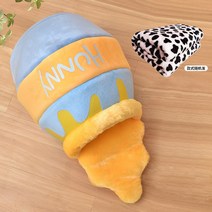 고양이집 공용 chewy 밀폐형 보온 트럼펫 허니캔 사계절, T08-가후하지 토끼털 파란색모포작아 토이, C02-L-22 근내 고양이18 근내개