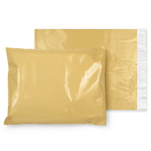 [그러담다] LDPE 이중지 택배봉투 (크림골드), [40호] 30X40+4 (100매)