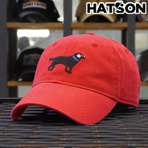 [햇츠온]J3HT331RE HATSON 브랜드 컬러풀 빈티지 워싱 자수 포인트 소프트 볼캡 연예인 야구 모자 AD