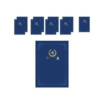 다니엘문구 매직패브릭 이중접착끼움식 종이 상장케이스 350g 청색 수료 10개