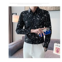 LINXU 남성용 링클프리 슬림핏 와이셔츠