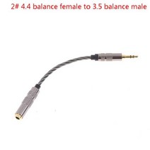 1x 오디오 케이블 2.5 수-4.4 암 밸런스드 실버 도금 코드 2.5mm/4.4mm-3.5mm 어댑터 Hifi MP3 음악 플레, 02 1pc as picture, 02 as pic