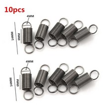 인장 diy 장난감 용 후크가있는 10pcs 스테인레스 스틸 작은 장력 스프링 스프링, 없음