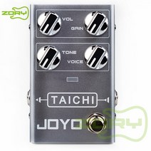 JOYO R-02 TAICHI 오버 드라이브 페달 일렉트릭 기타 용 로우 게인 효과 과부하 음악 부품 및 액세서리, 한개옵션0