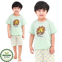 토토와모모kids 유아 여름 반팔 실내복 내의 /P굿바이브(자가드)