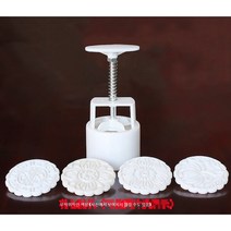 Makone 데코몰드 떡케이크 베이킹 도구 월병 떡 몰드 베이킹도구, 1+4몰드세트 × 1개