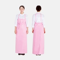 코스모스웨이 H형 고리 방수 앞치마, 특대, 연분홍
