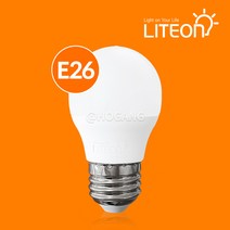 라이톤 LED 인치구 미니전구 5W E26, 주광색