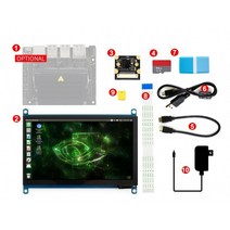 nvidia jetson nano 개발자 키트 패키지 c 7인치 터치 디스플레이 8mp imx219-77 카메라 모듈 tf 카드 포함, No Jetson Nano
